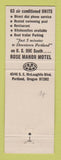 Matchbook Cover - Rose Manor Motel Portland OR WEAR