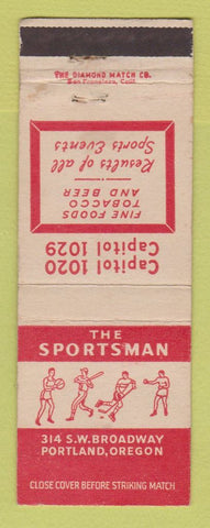 Matchbook Cover - Sportsman Tobacco Store Portland OR