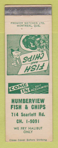 Matchbook Cover - Humberview Fish Chips