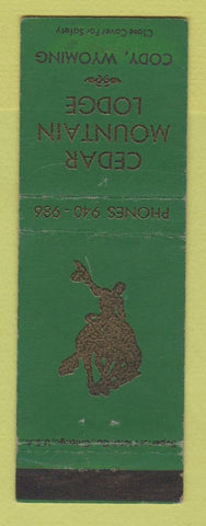 Matchbook Cover - Cedar Mountain Lodge Cody WY