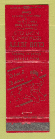 Matchbook Cover - Club Jetty Kauai Hawaii girlie WEAR