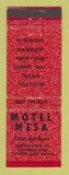 Matchbook Cover - Motel Mesa Tucson AZ WEAR