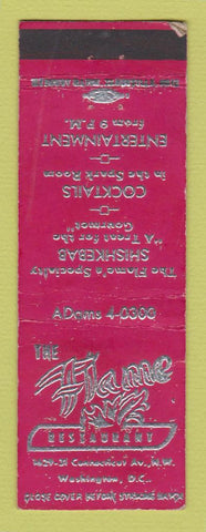 Matchbook Cover - Flame Restaurant Washington DC WORN