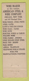Matchbook Cover - USS Wire Rope Products