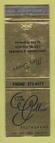 Matchbook Cover - Cellar Restaurant Mary Draco Monterey CA WEAR