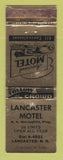 Matchbook Cover - Lancaster Motel NH WORN