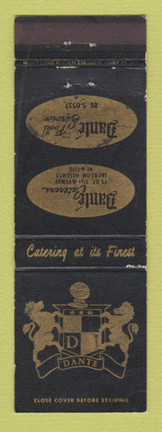 Matchbook Cover - Dante Catering Jackson Heights WEAR
