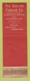 Matchbook Cover - New Bedford Manila Rope MA FEDERAL LONG WEAR