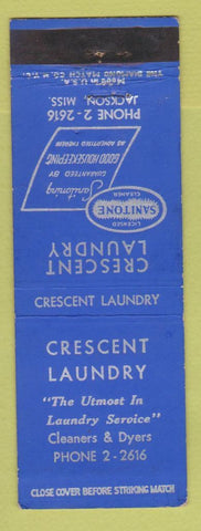 Matchbook Cover - Crescent Laundry Jackson MS