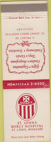 Matchbook Cover - St Joseph's Mercy Hospital MO red
