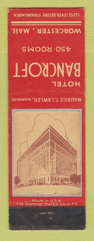 Matchbook Cover - Hotel Bancroft Worcester MA