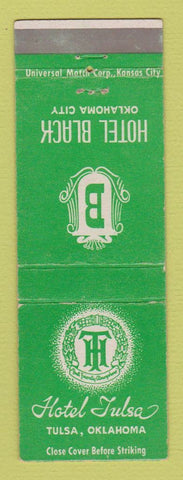 Matchbook Cover - Hotel Black Oklahoma City OK Tulsa