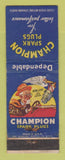 Matchbook Cover - Champion Spark Plugs WEAR