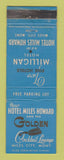 Matchbook Cover - Hotel Miles Howard Miles City MT  WEAR