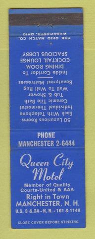 Matchbook Cover - Queen City Motel Manchester NH