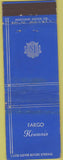 Matchbook Cover - Fargo SD Kiawanis Club WEAR