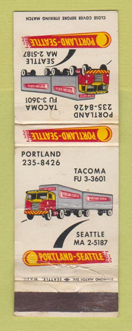 Matchbook Cover - Portland Seattle Trucking OR WA WORN