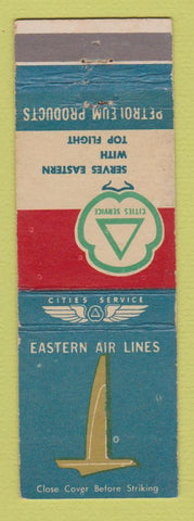 Matchbook Cover - Eastern Airlines Cities oil gas