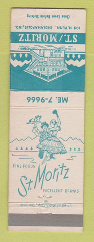 Matchbook Cover - St Moritz Restaurant Indianapolis IN