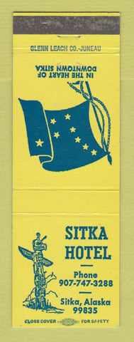 Matchbook Cover - Sitka Hotel AK totem