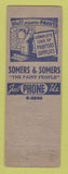 Matchbook Cover - Somers and Somers Paint South Norwalk CT