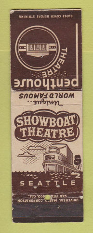 Matchbook Cover - Penthouse Theatre Showboat Seattle WA University of Washington