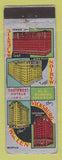 Matchbook Cover Hotels Vicksburg MS Little Rock Hot Springs AR WORN BACK