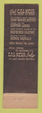 Matchbook Cover - Club Cal Neva Reno Lake Tahoe NV CREASE