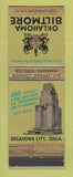 Matchbook Cover - Oklahoma Biltmore Hotel Oklahoma City OK WORN