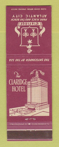 Matchbook Cover - Claridge Hotel Atlantic City NJ WEAR