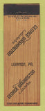 Matchbook Cover - George Washington Tavern Lebanon PA