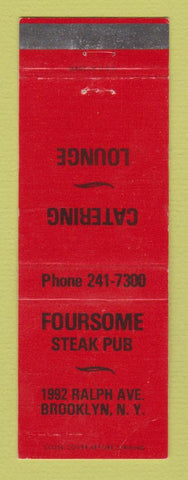Matchbook Cover - Foursome Steak Pub Brooklyn NY WEAR