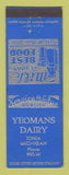 Matchbook Cover - Teomans Dairy Ionia MI