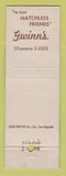 Matchbook Cover - Gwinn's Restaurant Pasadena CA