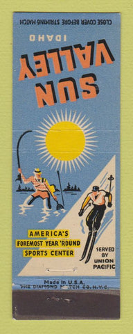 Matchbook Cover - Sun Valley ID Skiing Union Pacific Railroad