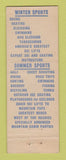 Matchbook Cover - Sun Valley ID Skiing Union Pacific Railroad