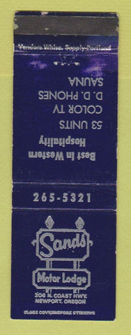Matchbook Cover - Sands Motor Lodge Newport OR WEAR