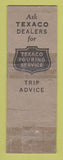 Matchbook Cover - Texaco oil gas CF McEvoy Bellingham WA WORN TAPED