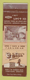 Matchbook Cover - Vic & Ocky's 3 Star Restaurant Portland OR