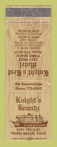 Matchbook Cover - Knight's Bounty Pismo Beach CA WEAR