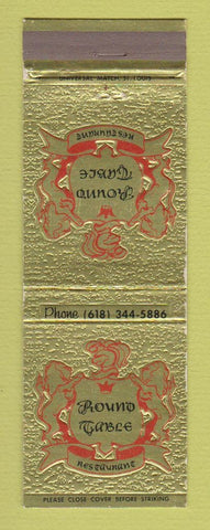 Matchbook Cover - Round Table Restaurant Collinsville IL #1