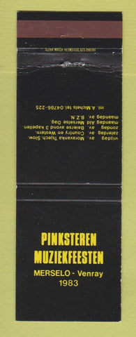 Matchbook Cover Pinksteren Muziekfeesten Merselo Dutch Music Festival 1983 WEAR