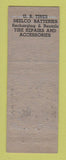 Matchbook Cover - Schaefer's Skelly oil gas ADVANCE WEAR