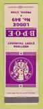 Matchbook Cover - Elks Lodge Provo UT STAINED