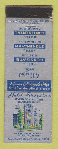 Matchbook Cover - Hotel Sheraton Boston MA WEAR