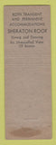 Matchbook Cover - Hotel Sheraton Boston MA WEAR