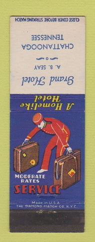 Matchbook Cover - Grand Hotel Chattanooga TN bellhop