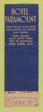 Matchbook Cover - Diamond Horseshoe Hotel Paramount New York City girlie