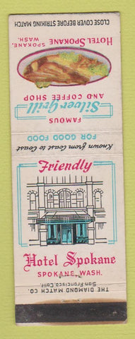 Matchbook Cover - Hotel Spokane WA Silver Grill WEAR