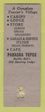 Matchbook Cover - Pahaska Tepee Texaco oil gas Yellowstone Park PAPER LOSS